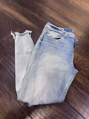 Vigoss Light Blue Skinny Jeans - Frayed Hem